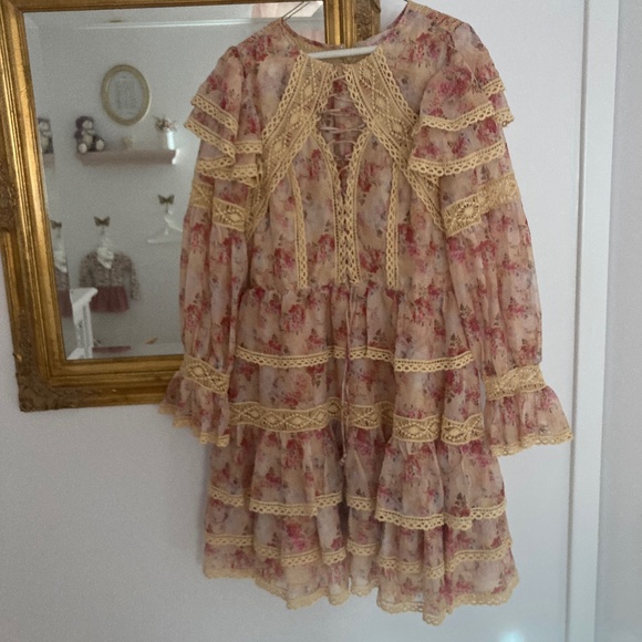 Ivy City Co Dresses & Skirts - Ivy city pink long sleeve knee length ruffle dress